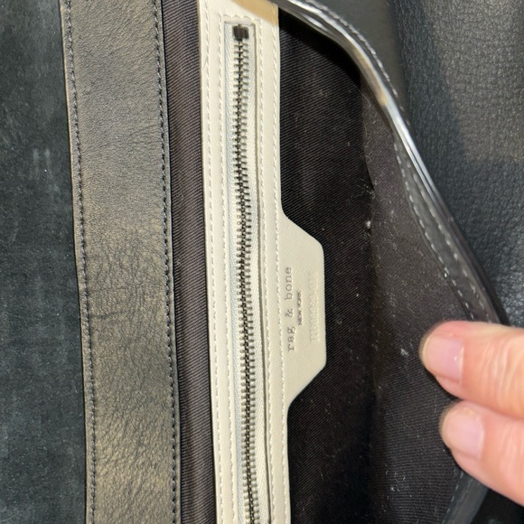 Rag & Bone Elegant Black Leather Clutch